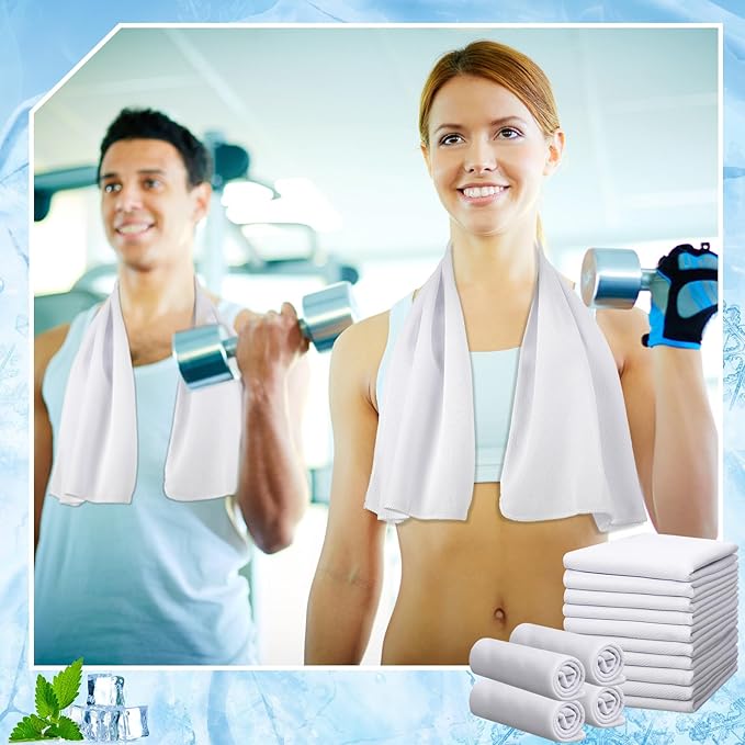 100 Pack Cooling Towel - Microfiber Cold Sports Sweat Rags Neck & Face Breathable Ice Chilly Towel for Gym Yoga Golf Workout Beach Accessories