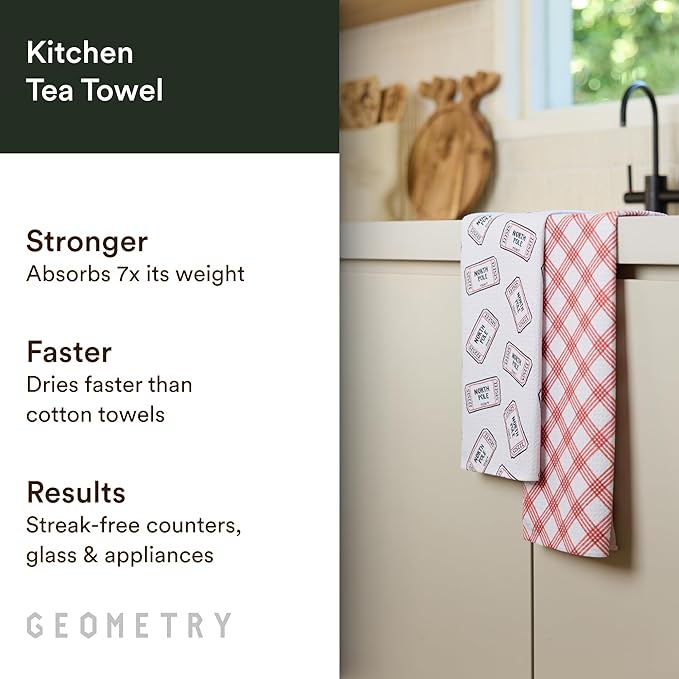 Christmas Kitchen Towels - Quick Dry Microfiber Cloth Dish Towels for Kitchen Drying - Premium Quick Dry Towel 2-Pack Set - Polar Express