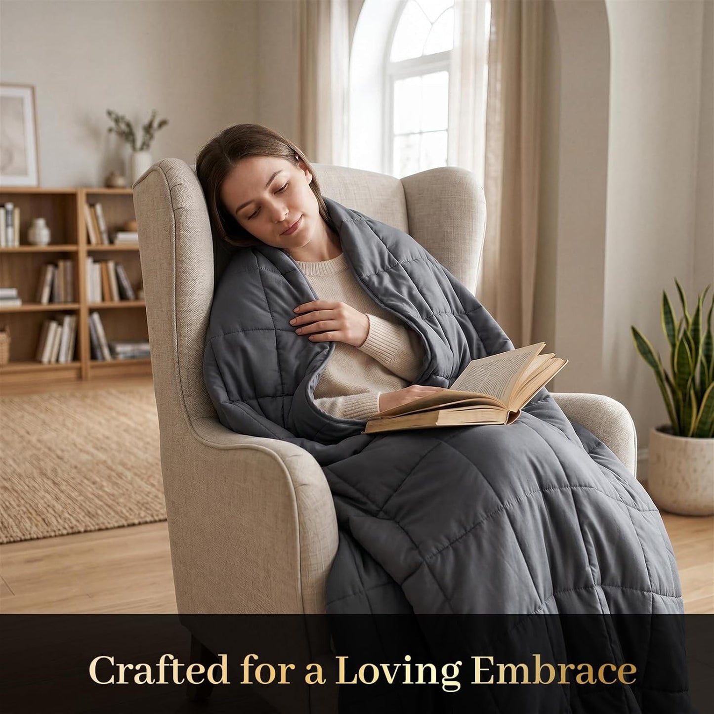 Weighted Blanket – Twin Size 10lbs | Cooling & Breathable for Deep Sleep