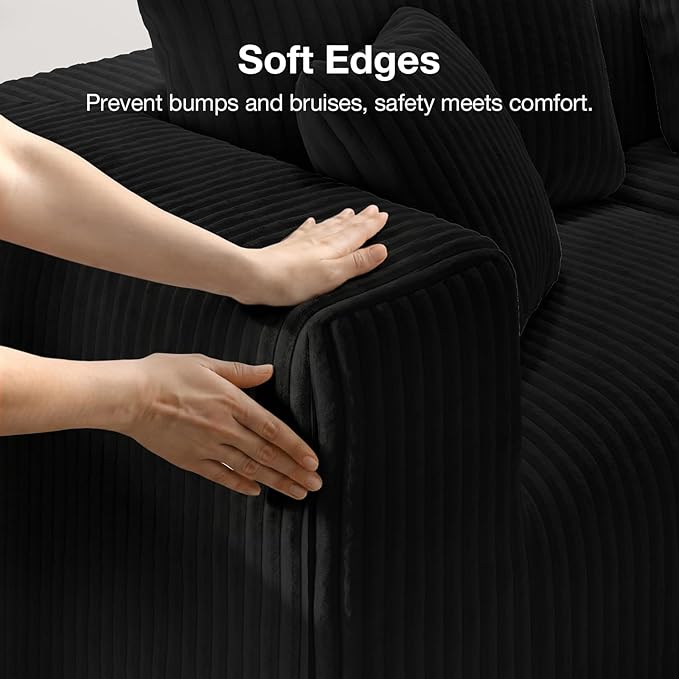 Novilla 106" Modular Sectional Sofa, Modern Cloud Sectional Couch with Smarts Coil® Support, L-Shape Boneless Couch for Living Room Apartments Bedroom, No Assembly Required (5 Seat)