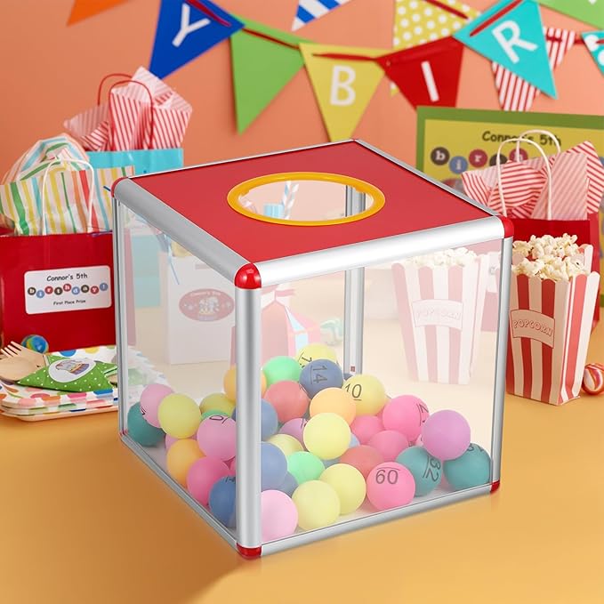 9.84-Inch Raffle Box with Aluminum Alloy Frame - 4-Side Transparent Acrylic Donation Box for HR Voting, School Events & Business Lucky Draws - High-Volume 25cm Ballot BIn with Large Opening