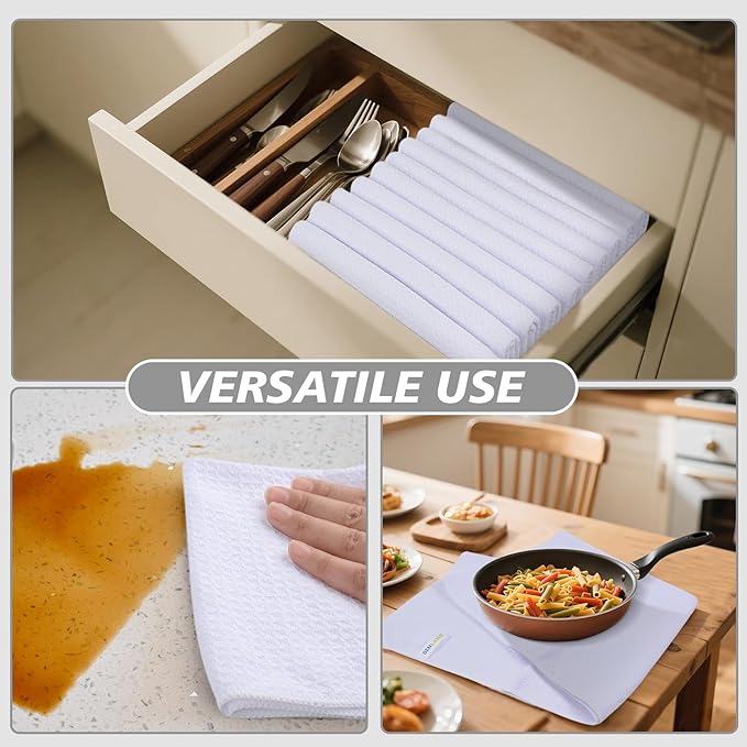 Microfiber Kitchen Towel Premium Sublimation Blank Towels Fast Drying Tea Towel Polyester Dish Towels for Drying Dishes 20 Inch X 28 Inch 10 Pack White