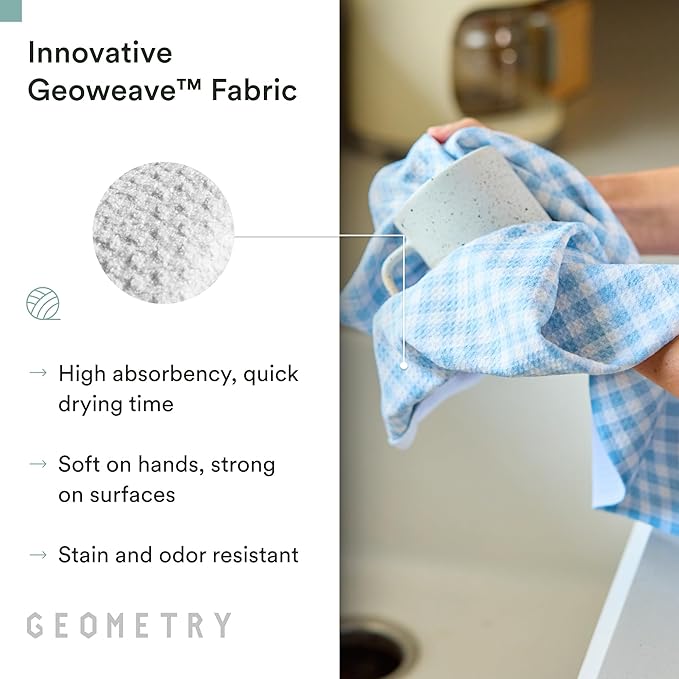 Tea Towels – Spring & Summer Collection – Quick-Dry, Ultra-Absorbent, Reusable Microfiber Kitchen Towels for Drying & Cleaning - Salt and Sky - 2 Pack