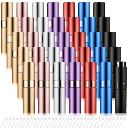 for you 35 Pieces 8ml Travel Refillable Perfume Bottles Mini Cologne Perfume Spray Bottle Empty Pocket for Travel and Outgoing Pocket Cologne Sprayer