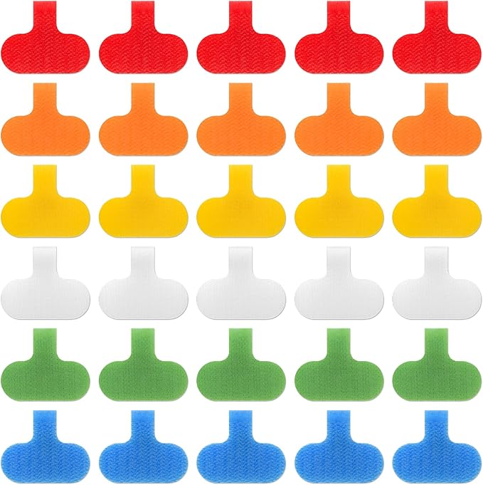 60 PCS Multi-Color Write On Wire Labels for Cable Management and Identification