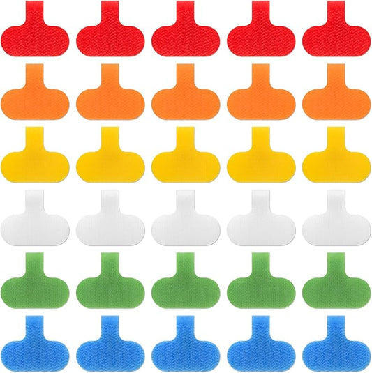 60 PCS Multi-Color Write On Wire Labels for Cable Management and Identification