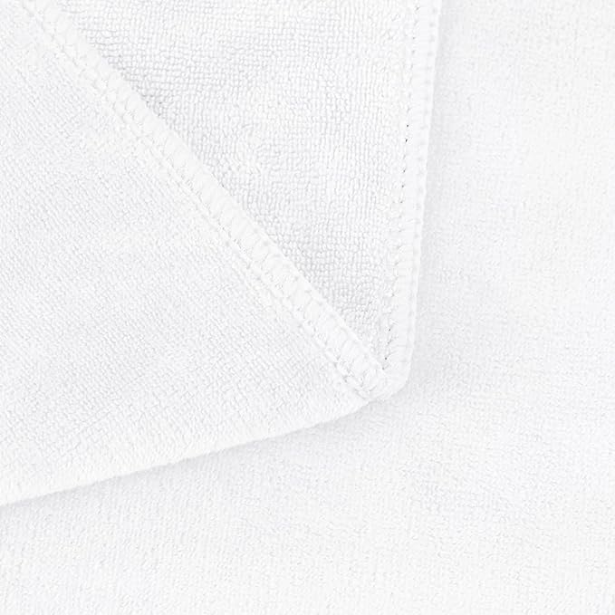 Microfiber Bath Towels, Bath Towel 2 Pack(35" x 70"), Oversized, Soft, Super Absorbent and Fast Drying, Multipurpose Use for Sports, Fitness, Yoga, Microfiber White