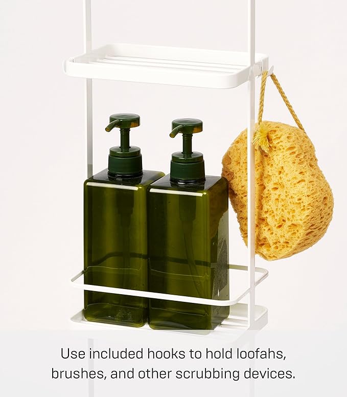 YAMAZAKI Home Tower Bath Rack - Bathroom Shower Storage Holder, Caddy Shelf Organizer - Large, 26" - Steel -