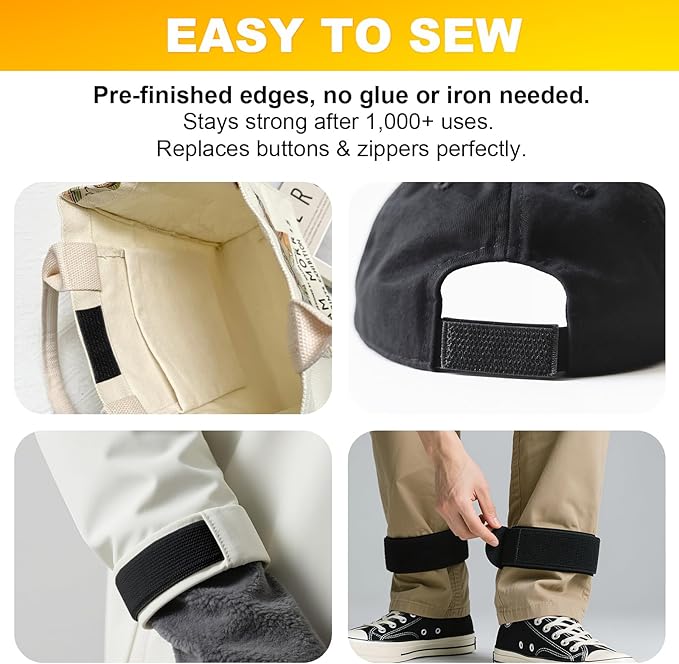 1.18" x 16' Heavy-Duty Anti-Slip Cinch Straps, 22 Buckles, Black Nylon Hook-and-Loop, Reusable for Garage, Cable Management and Outdoor