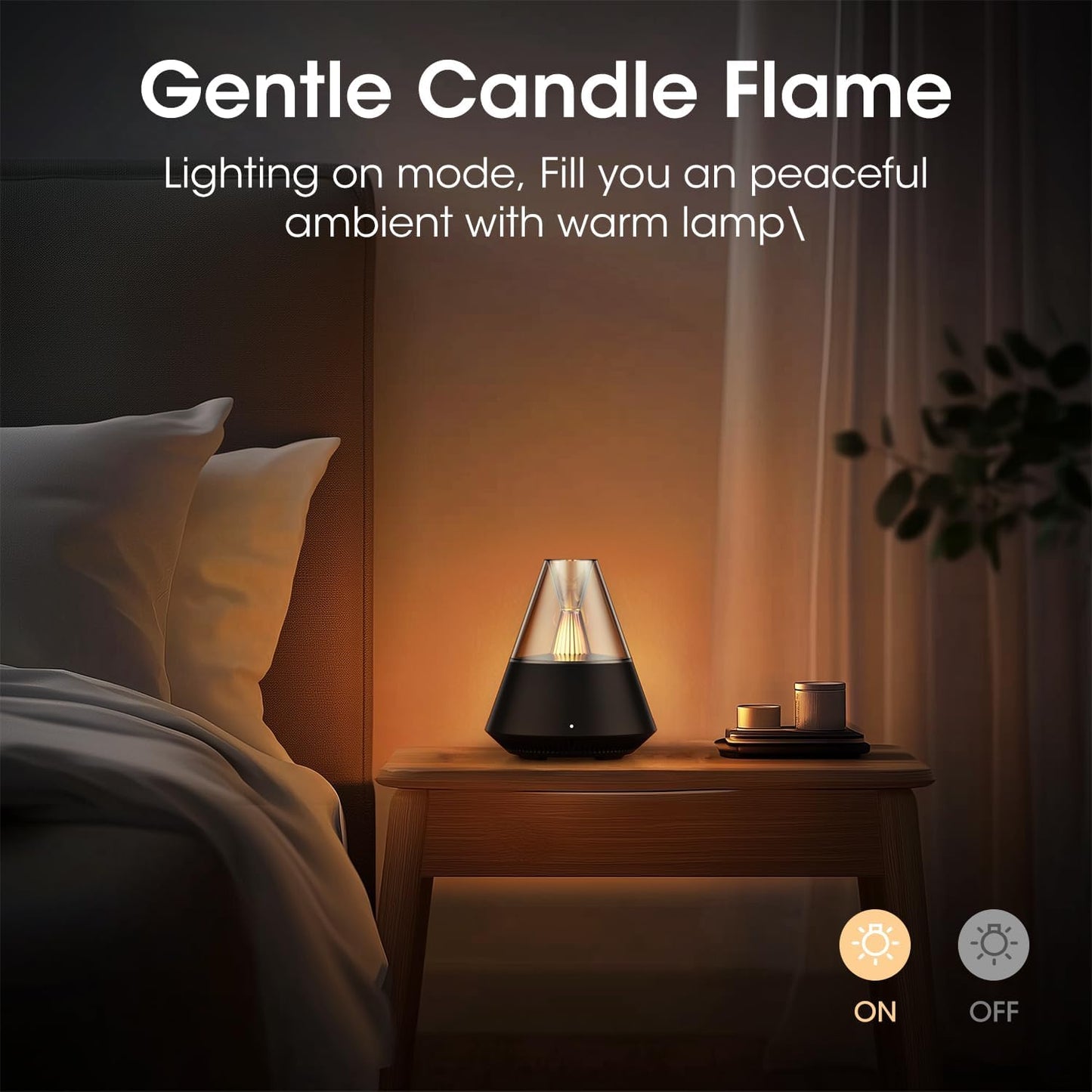 Ultrasonic Essential Oil Diffuser with Candle Night Light