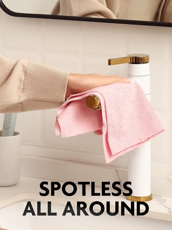 Fantasticlean Tear-Away Microfiber Cleaning Cloth Roll, Reusable Washable Kitchen Towel and Place Mats, Thick Dish Cloths