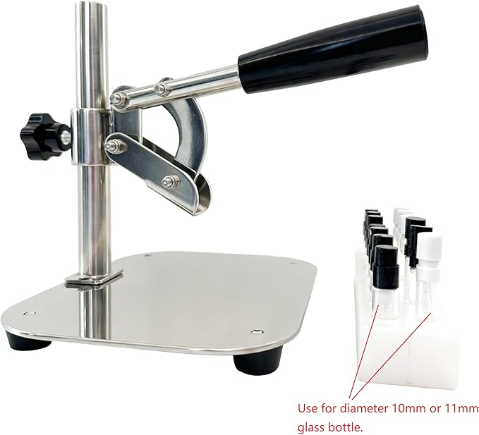 Manual 2ML 5ML 10ML small perfume capping machine,perfume sample capper,travel sample liquid bottle capper for diameter 10mm or 11mm glass bottle
