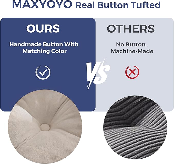 MAXYOYO Boneless Sofa Couch, 75" Oversized Loveseat Sofa, Tufted Floor Couch Bean Bag Chair for Living Room Bedroom Apartment, Sofa in a Box, No Assembly Needed, Grey