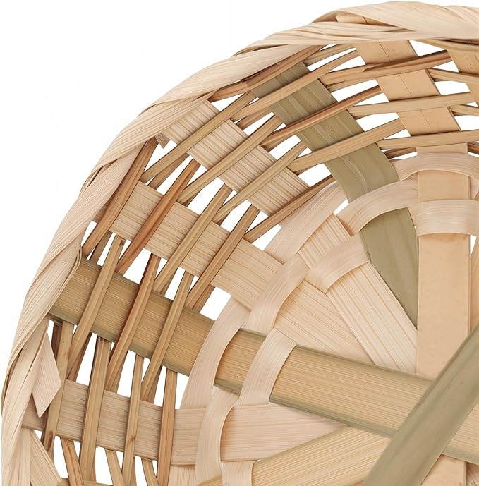 10 Pack Round Bamboo Gift Baskets, 7" Small Woven Bread & Fruit Basket for Kitchen Restaurant Display, Party Decor Serving Storage