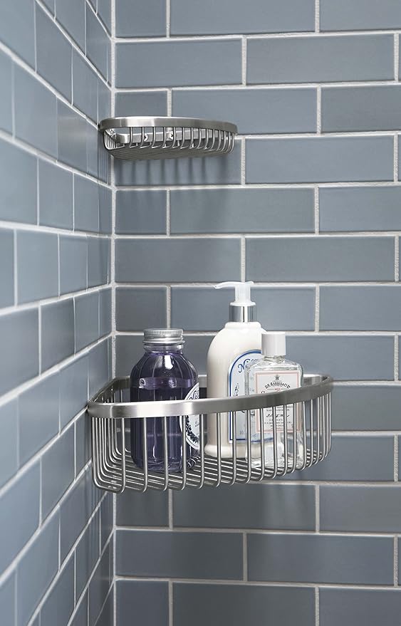 KOHLER 1897-S Shower Basket, Large, Corrosion Resistant, Mounting Hardware Included, Durable, Polished Stainless Steel