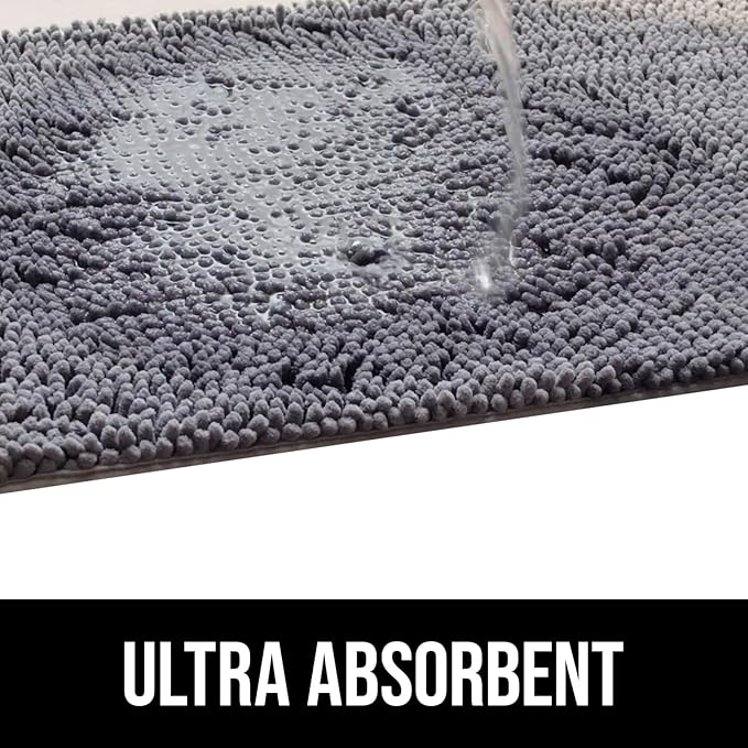Muddy Mat® Dog Blanket - Chenille Water Absorption Blanket for Bed & Couch Cover for Dogs Washable, Anti-Slip Soft and Durable Furniture Protector for Dogs - Grey 52"x72"