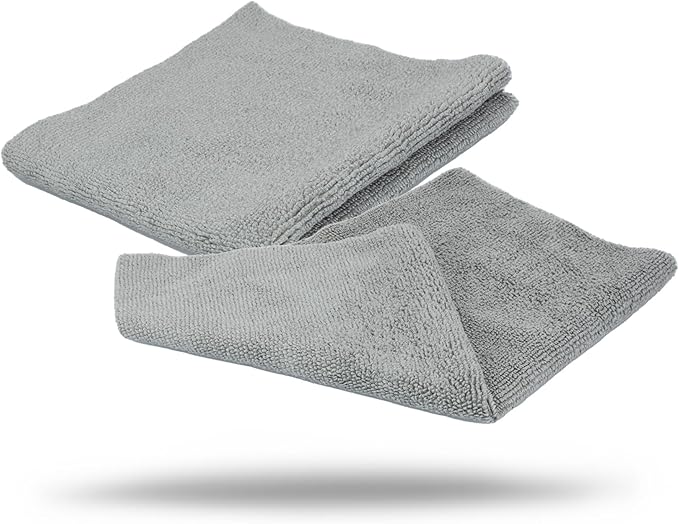50-Pack Universal Microfiber Edgeless Utility Towels 12”x12” (260GSM) — Lint-Free, Scratch-Free Cleaning Cloths for Auto, Boat, Marine, Garage, Home & Professional Detailing Use