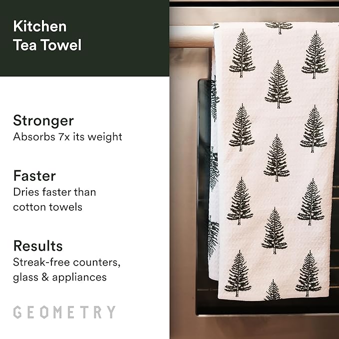 Christmas Kitchen Towels - Quick Dry Microfiber Cloth Dish Towels for Kitchen Drying - Premium Quick Dry Towel (Wrapped Up, 1 Pack)