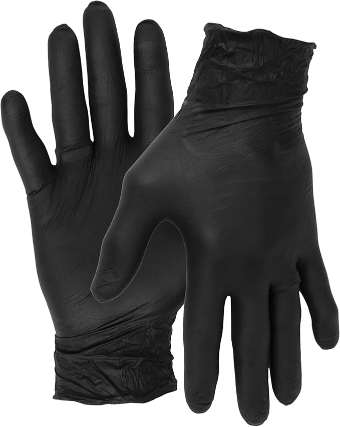 Performance Tool W89011 Medium Black Nitrile Gloves Medium