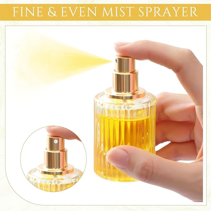 6 Pcs 30/50/100ml Empty Glass Perfume Bottles Bulk Pack for Perfume Makers Refillable Atomizer Cologne Bottles DIY Vintage Fragrance Packaging Glass Bottling Supplies (Assorted Colors,30 ml)