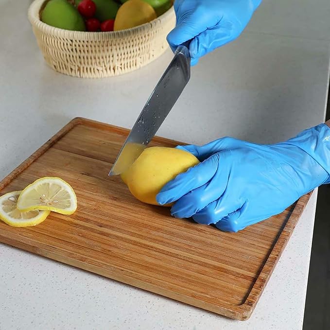 Disposable Gloves Small, Nitrile and Vinyl Blend Material Gloves, Latex Free, 4 Mil,1000 Pc. Food Grade Glove for Cleaning, Food Prep, Hair Dye, Tattoo, Blue