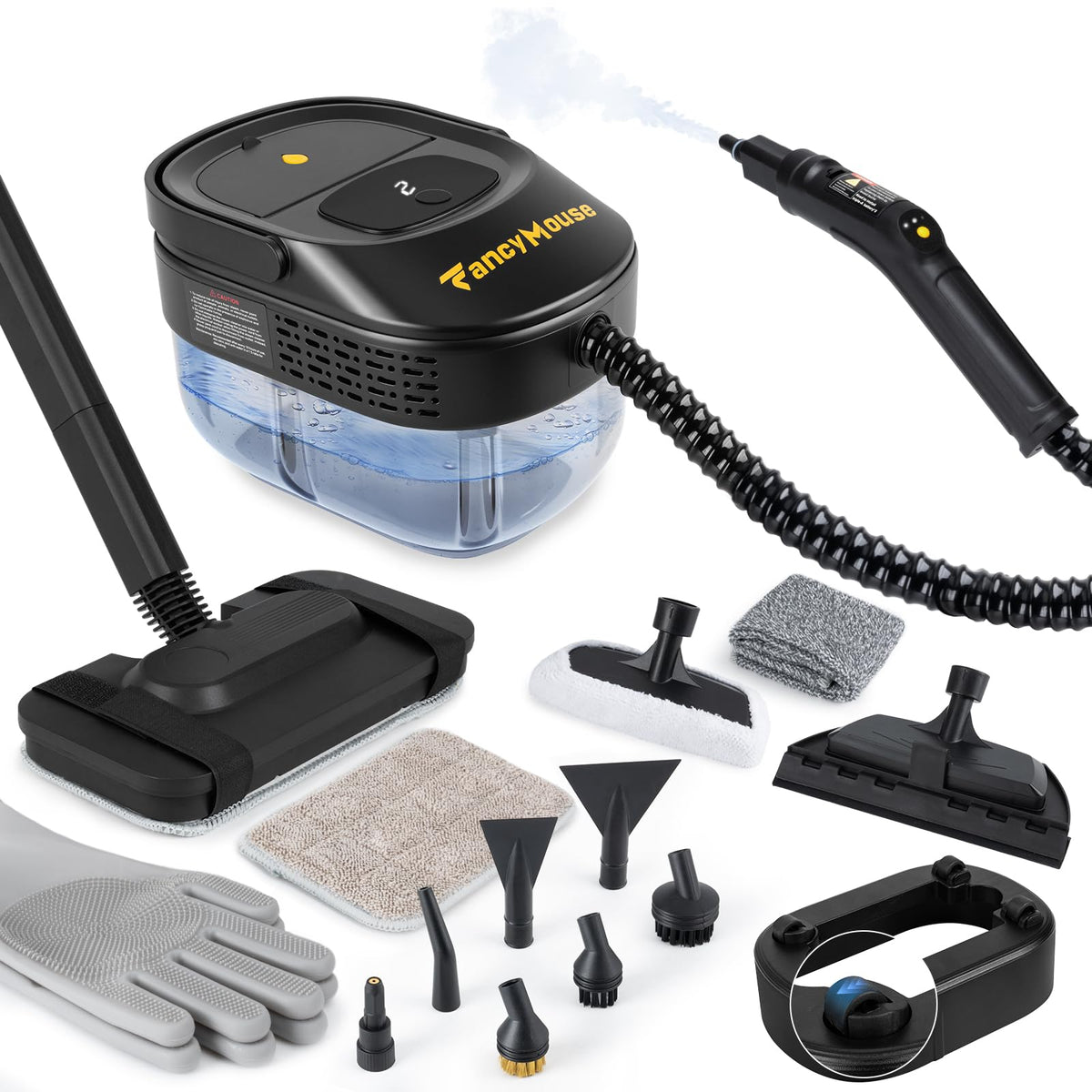 Steam Cleaner, 3-Level Adjustable Handle 1500W Steamer for Cleaning