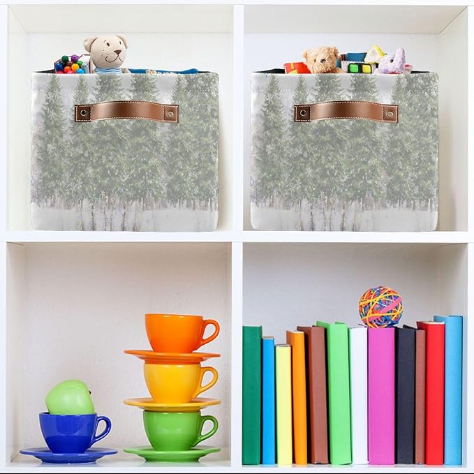 Christmas Rectangular Storage Basket Organizer Bin Shelf Baskets For Clothes Gifts For Home Office Dorm
