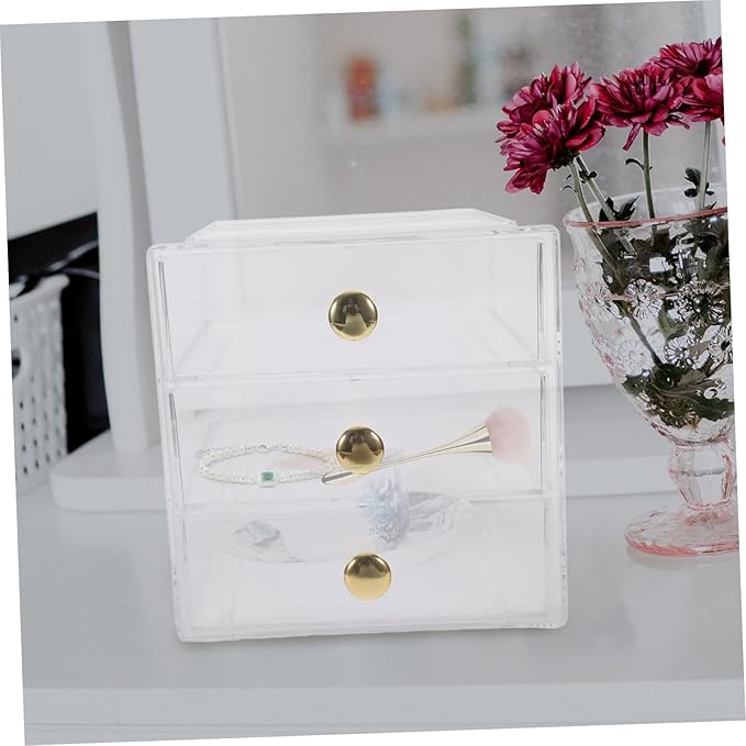 Clear Drawer Organizer Stackable Storage Box for Desktop for Cosmetics Jewelry Office Supplies and More Design for Easy Sorting and Access