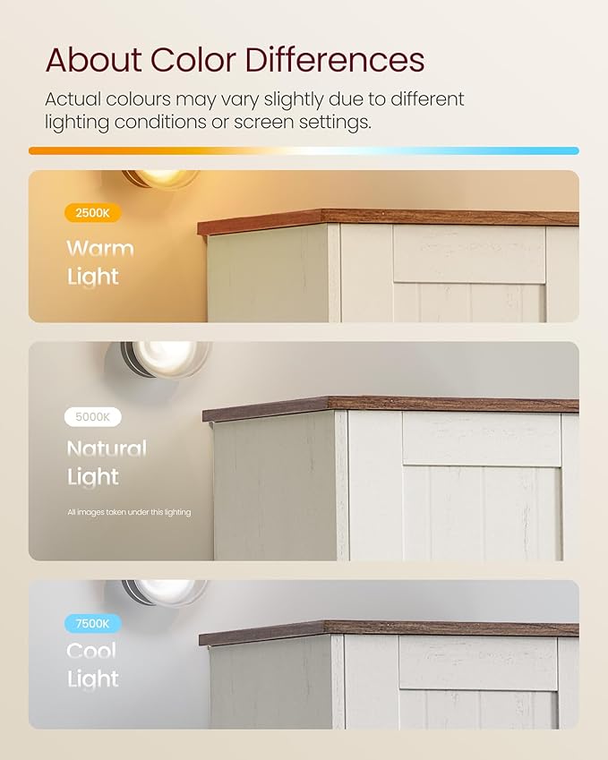 SONGMICS HOME 67" Tall Bathroom Storage Cabinet, Superfast Toolless Assembly, 11.8" Wide Slim Narrow Freestanding Cabinet with Adjustable Shelves, for Kitchen Living Room, Rustic White UBBC667WJ02S