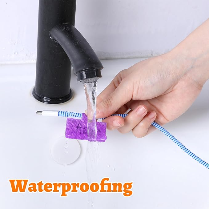 Cable Labels, Cord Labels for Electronics, Multi-Color Waterproof Cable Label Tags for Wire Management and Identification, Medium WireLabel for Management, Reusable Cord Label Can Write On - 24 Pcs