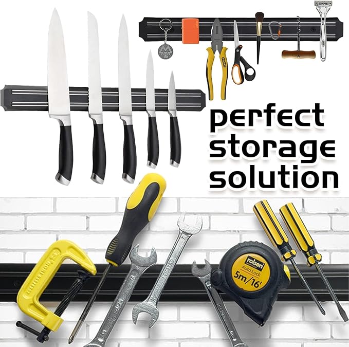  Magnetic Knife Holder,15 Inch Magnetic Knife Storage Strip,Knife Bar Block Magnet,Kitchen Utensil Holder,Tool Holder,Multipurpose Magnetic Knife Rack