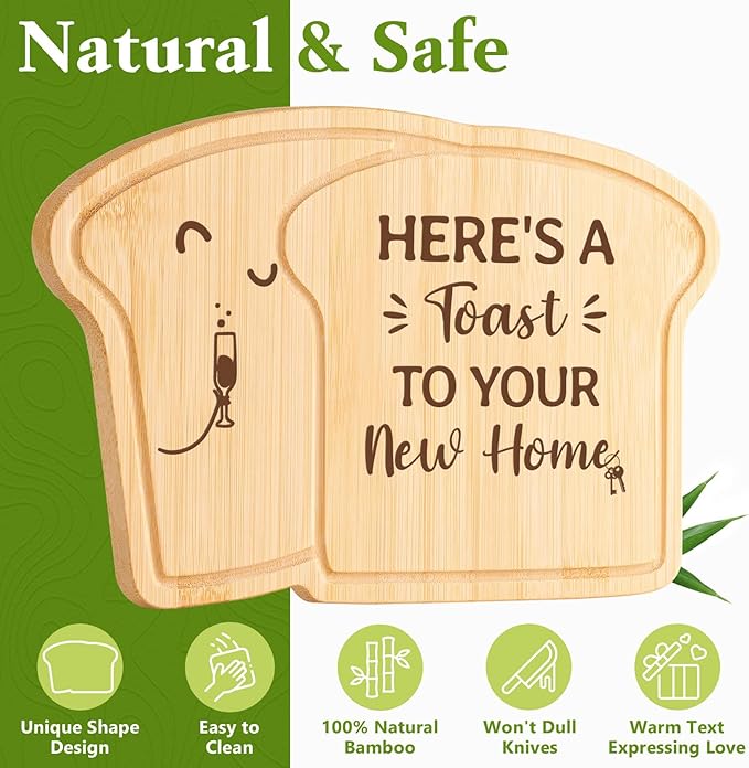 Craftique Funny House Warming Gifts New Home, New Home Cutting Board Essential/Gift Ideas, House/Kitchen/First Apartment Essential, Cute Novelty Housewarming Gifts for Women/Men/Couple/New Homeowner