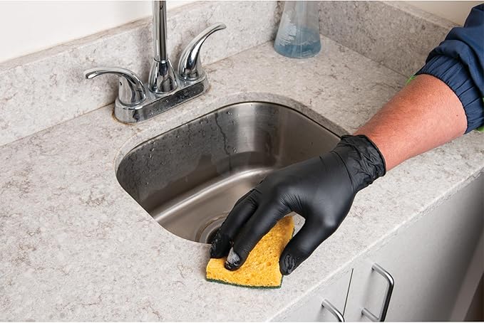Performance Tool W89011 Medium Black Nitrile Gloves Medium