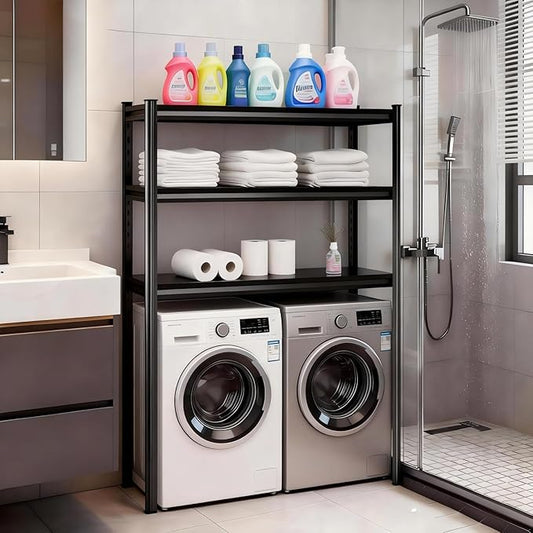Over Toilet Storage Shelves, 5 Tier Adjustable Steel Shelf, Freestanding Metal Bathroom Space Saver, Waterproof&Rustproof Oraganizer with Reinforced Columns, Ideal for Laundry Bathroom,40W*14D*72H