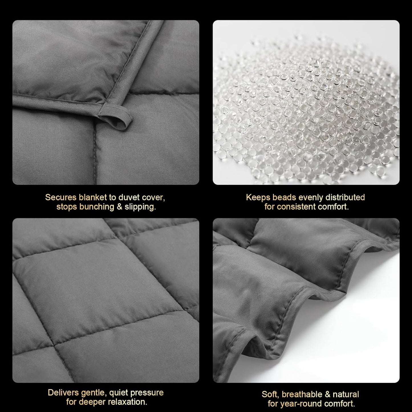 Weighted Blanket – Twin Size 10lbs | Cooling & Breathable for Deep Sleep