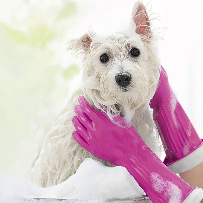 PLAYTEX Living Reuseable Rubber Cleaning Gloves, Color May Vary (Small, Pack - 4)