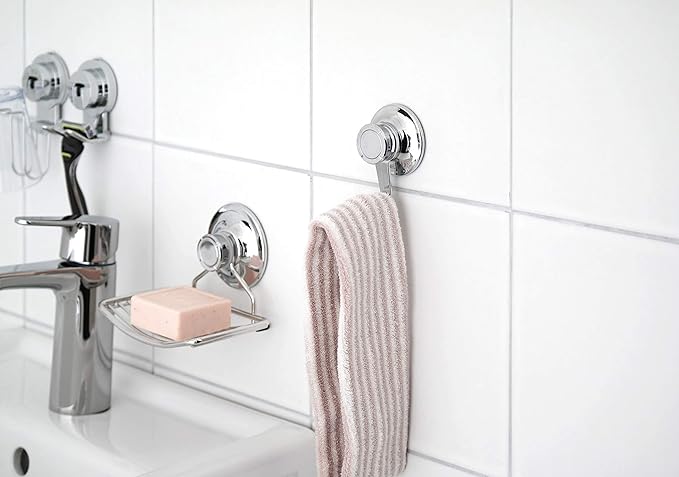 Bath Beyond Suction Cup Hooks (4Pack) - Powerful Vacuum Suction Cup Hooks Heavy Duty Organizer for Kitchen, Bathroom, Restroom, Shower, RV Up to 4 LBS (4) (4)
