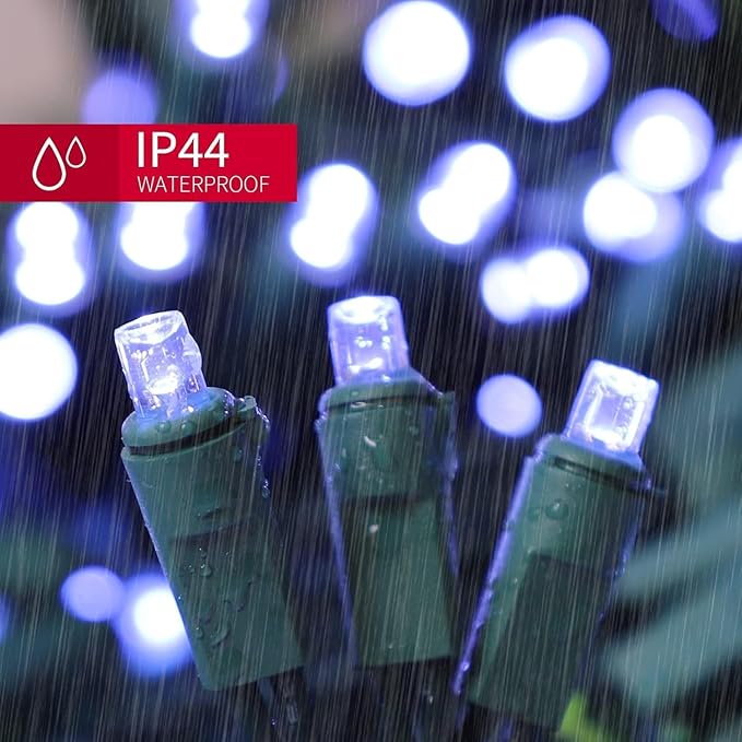 LAMPHOME White Christmas Lights Indoor Outdoor, Connectable String Lights Plug in, Mini White Fairy Light for Patio Dorm Classroom Bedroom Christmas Tree Wedding Party Garland Birthday Festival