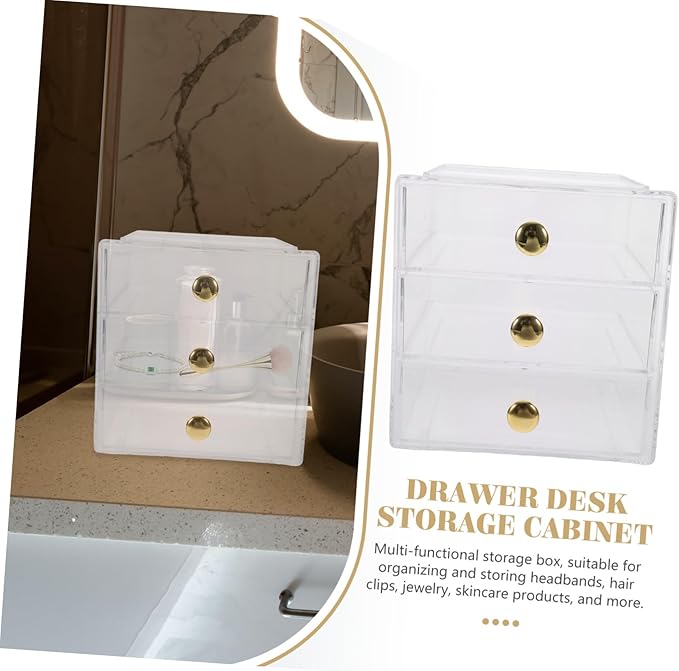 Garneck Stackable Drawer Storage Box Desktop Organizer Makeup and Jewelry Storage Office Supplies Sundry Box Sturdy and Easy Maintenance