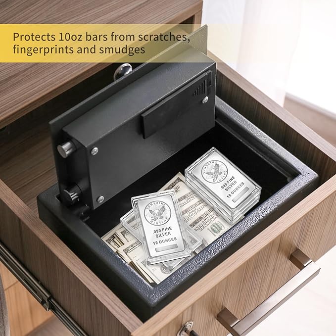 10oz Silver Bar Holder - 5Pcs Capsule Storage Container for 10 Ounce Bars