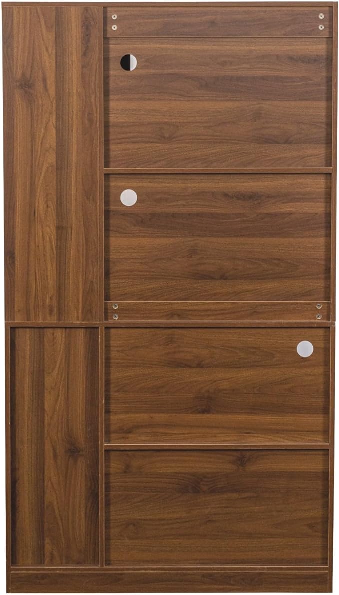 KEIKI 70.87" Tall Kitchen Pantry Storage Cabinet with Multi-Functional Pull-Out Shelf, Side Shelves, 2 Drawers, Glass Doors & Microwave Stand, Wood Hutch Food Pantries Cupboard for Dining Room