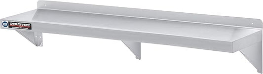 DuraSteel Stainless Steel Shelf - 72 Inch Wide x 14 Deep Commercial NSF Mounted Metal Wall Shelf Pantry Organizer Garage Storage Shelves - Rack Shelving Restaurant Kitchen Units Laundry Utility Room