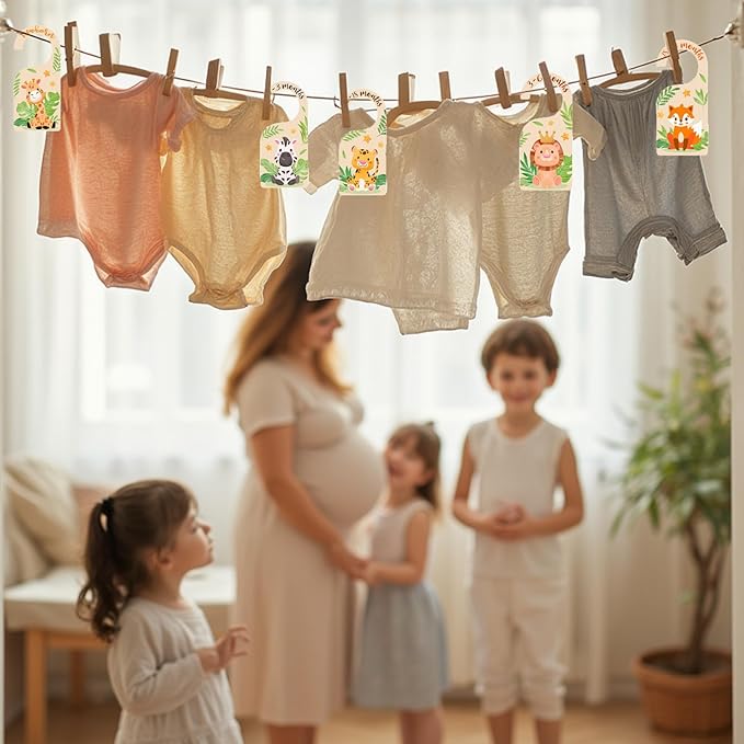 Baby Clothes Organizer - 8 Colorful Zoo Friends Baby Closet Dividers, Size Sorting Magic for Your Little One's Wardrobe (Colorful Number)