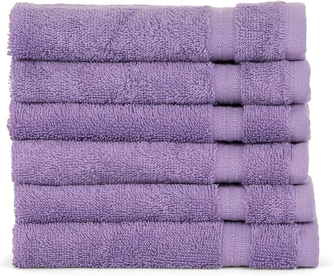 TowelSelections Soft and Absorbent Towels Cotton for Bathroom Hotel Shower Spa Gym, 4 Washcloths Bougainvillea