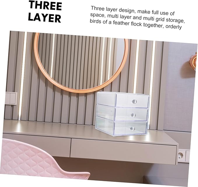 1pc Makeup Storage Organizer Cosmetics Storage Holder Tidy Acrylic Makeup Box