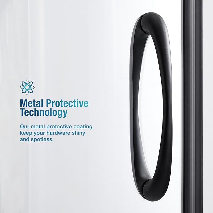 OVE Decors Breeze 34 in. Corner Shower Clear Sliding Door with Walls and Base in Black Finish