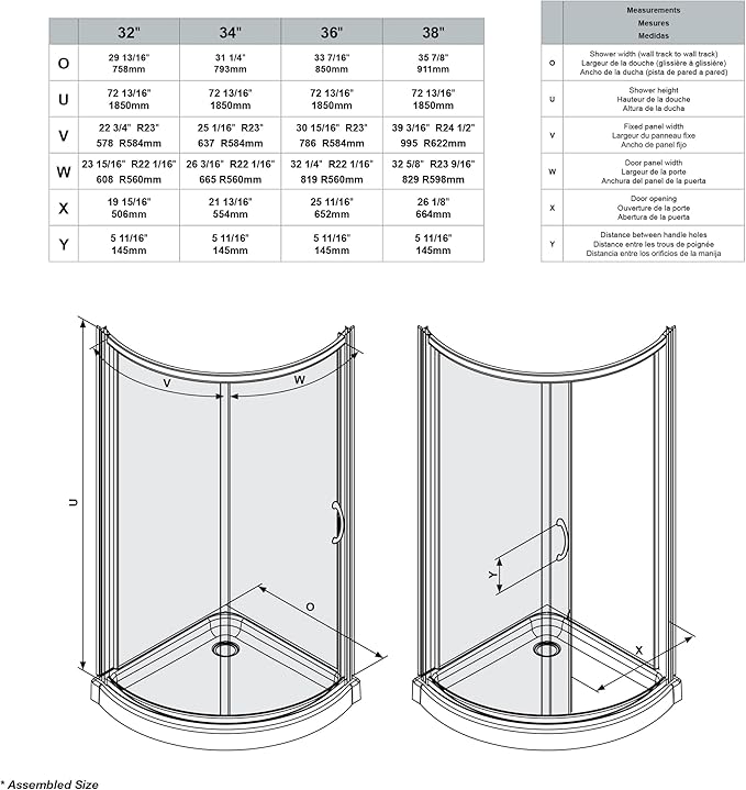 OVE Decors Breeze 38 in. Corner Shower, With Included Base, Clear Glass and Satin Nickel Finish