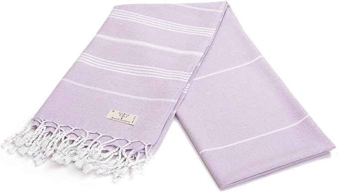 SMYRNA TURKISH COTTON Classical Series Throw Blanket 50x60, Outdoor Blankets, Throws and Blankets for Couch, Sofa, Bed, Chair, Beach Picnic, Travel Boho Turkish Blanket, Lilac