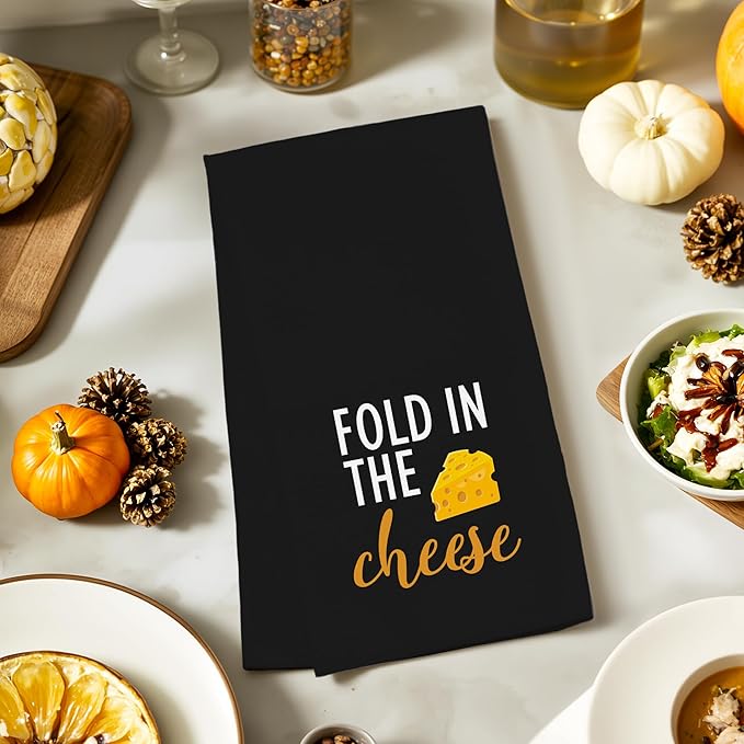 Funny Towels Gifts, Fold in The Cheese Towels for Kitchen Bathroom Decor (16x24 inches)