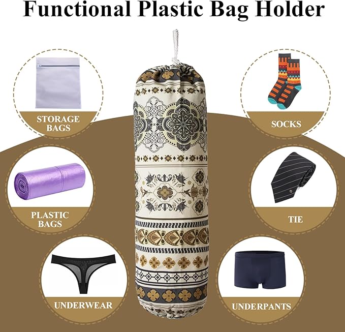 TOGETRUE Plastic Bag Holder, Wall Mount Grocery Bag Organizer Dispenser, Heavy Duty Storage for Home Kitchen Camper